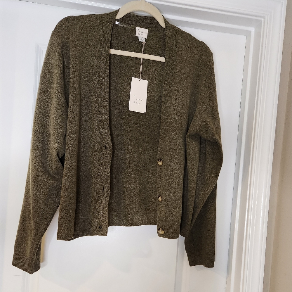 A New Day Army Green Cardigan